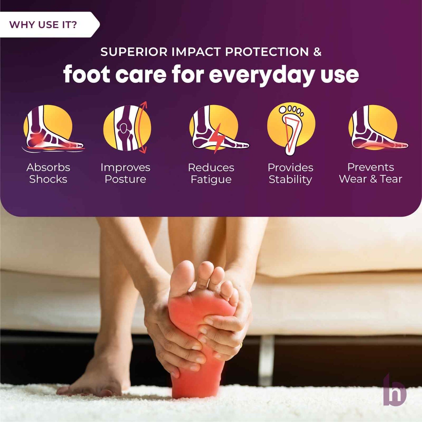 PosturePro Dual Gel Shoe Insoles for Everyday Comfort