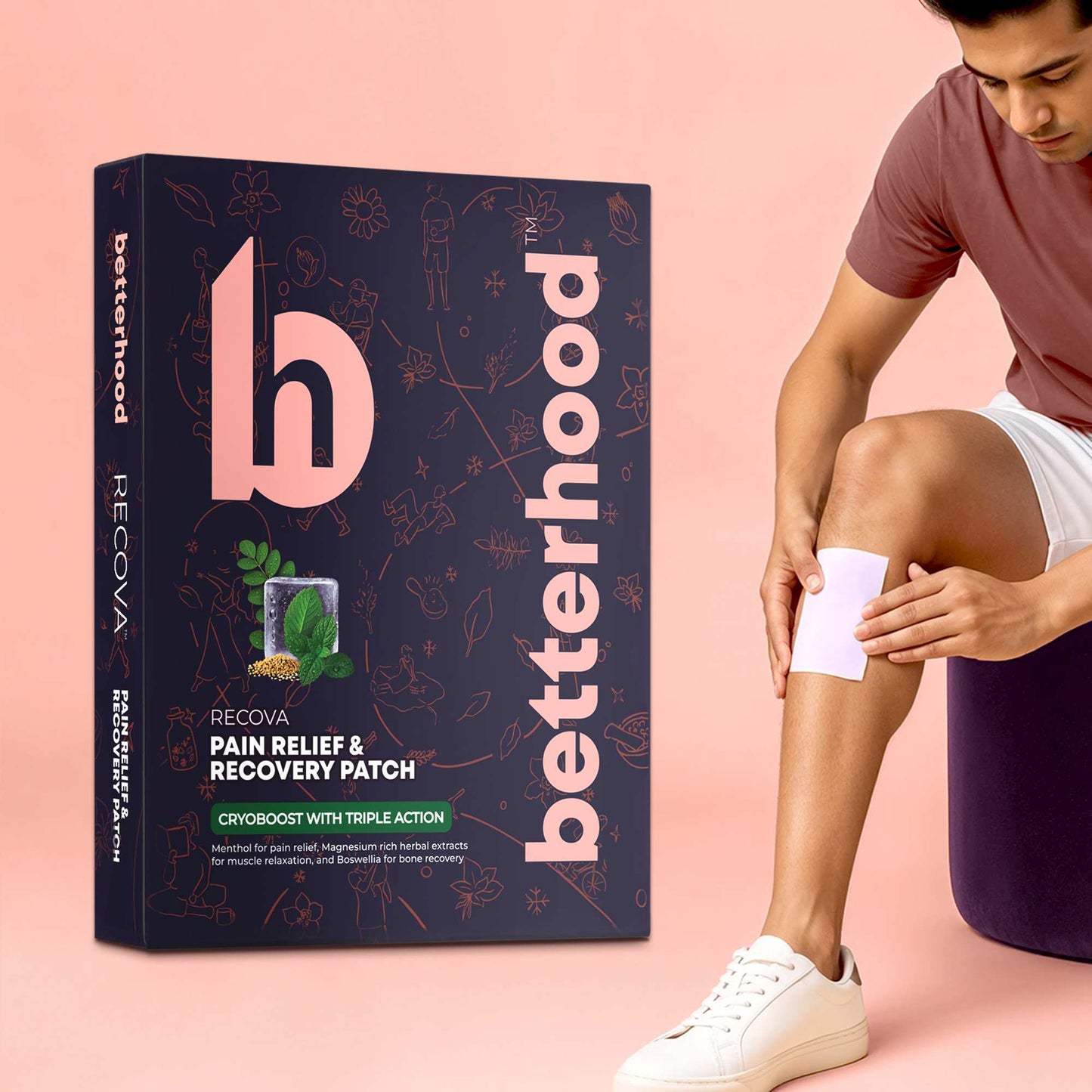 Cryogel Relief & Recovery Patches for Aches - Menthol, Boswelia & Magnesium Blend