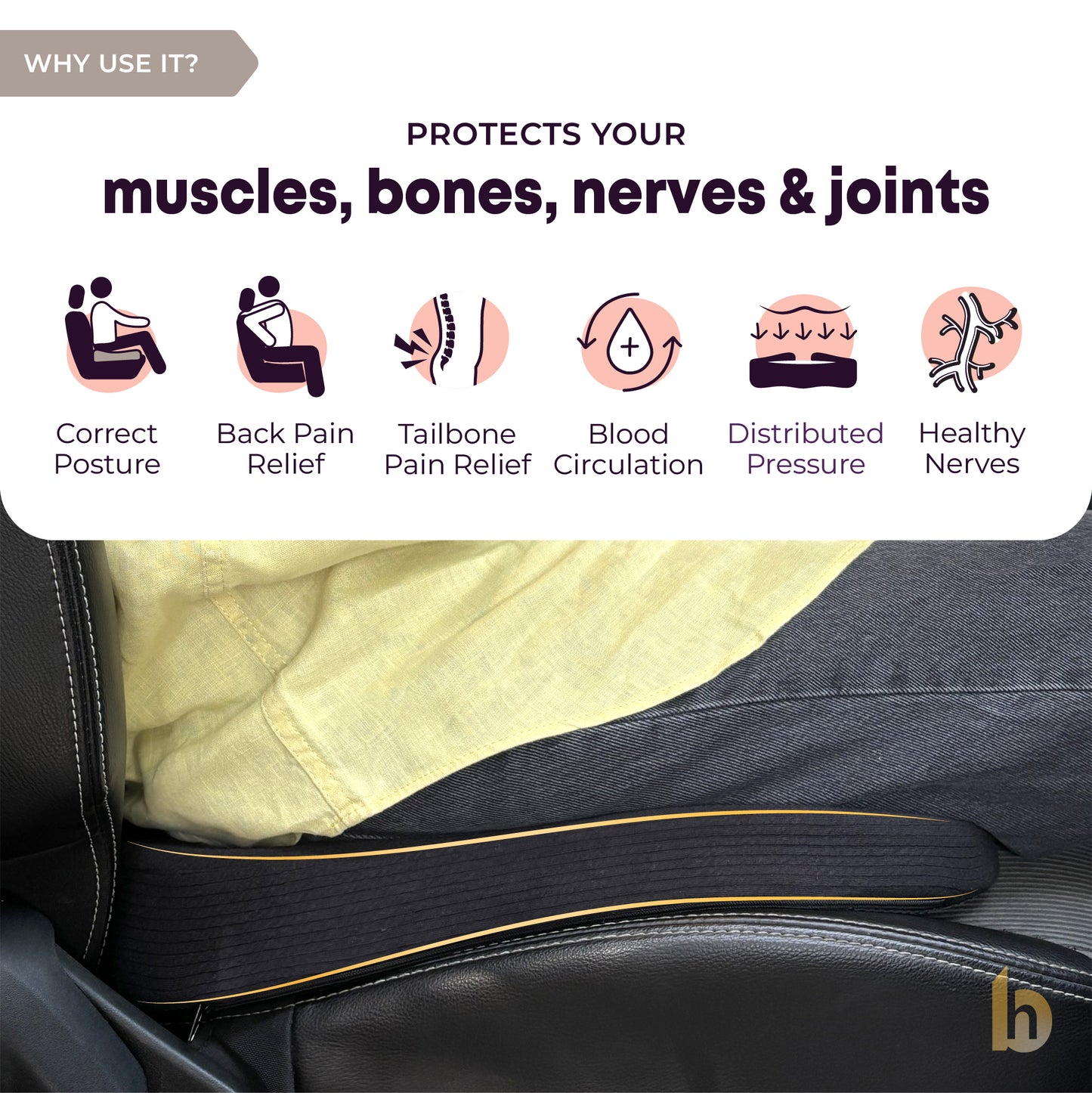 PosturePro Car Seat Cushion