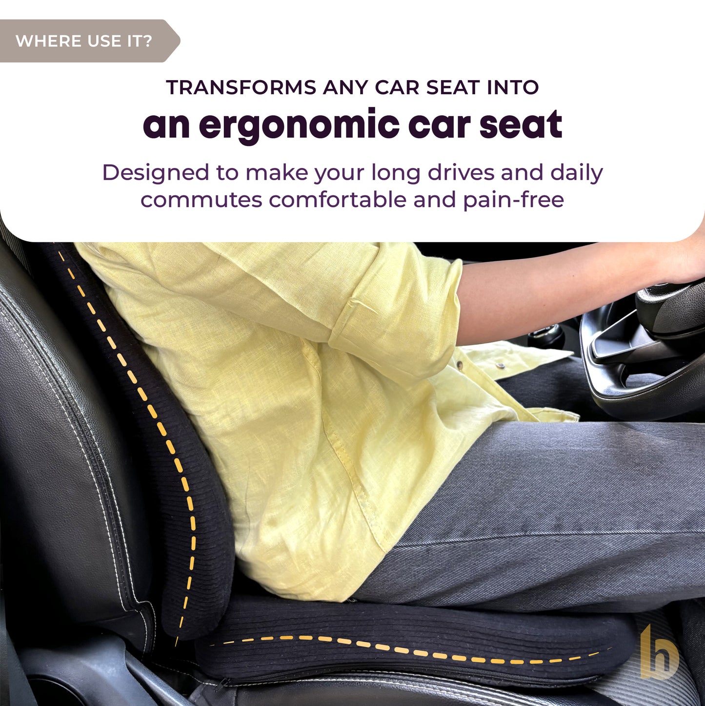 PosturePro Car Seat Cushion