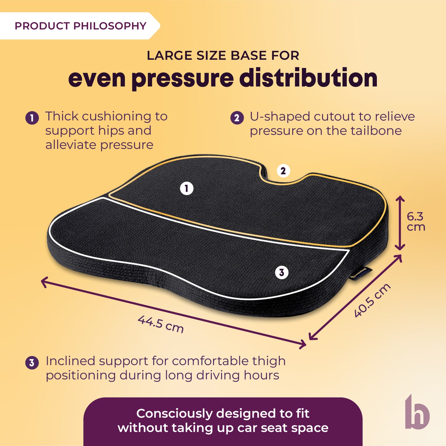 PosturePro Car Seat Cushion