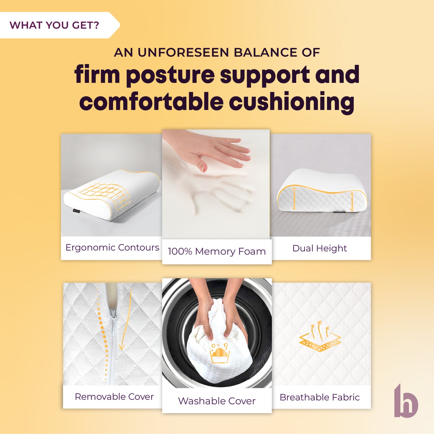 PosturePro Cervical Neck Support Pillow for Sleeping