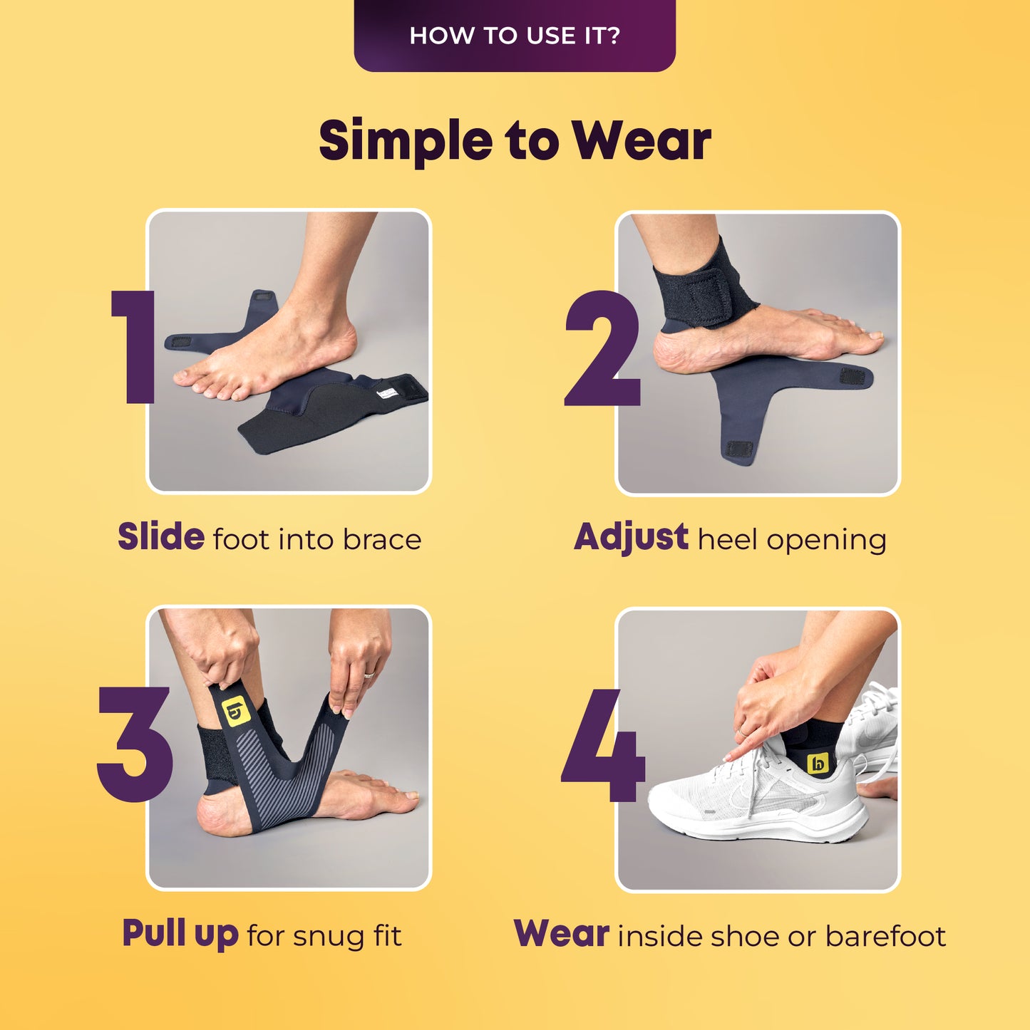 Ankle Support Brace for Stability, Workout & Injury Recovery