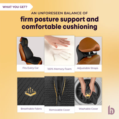 PosturePro Car Back, Neck and Seat Cushion Combo