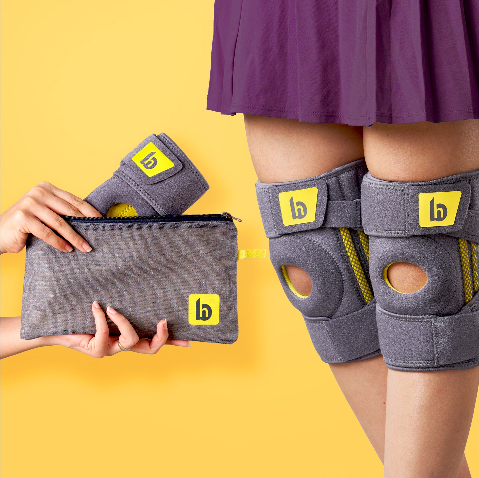 Knee Brace with 4-Strap Support