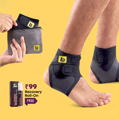 betterhood Ankle Support Brace – ZeroBulk, Open-Heel Design for Sprains, Sports & Recovery