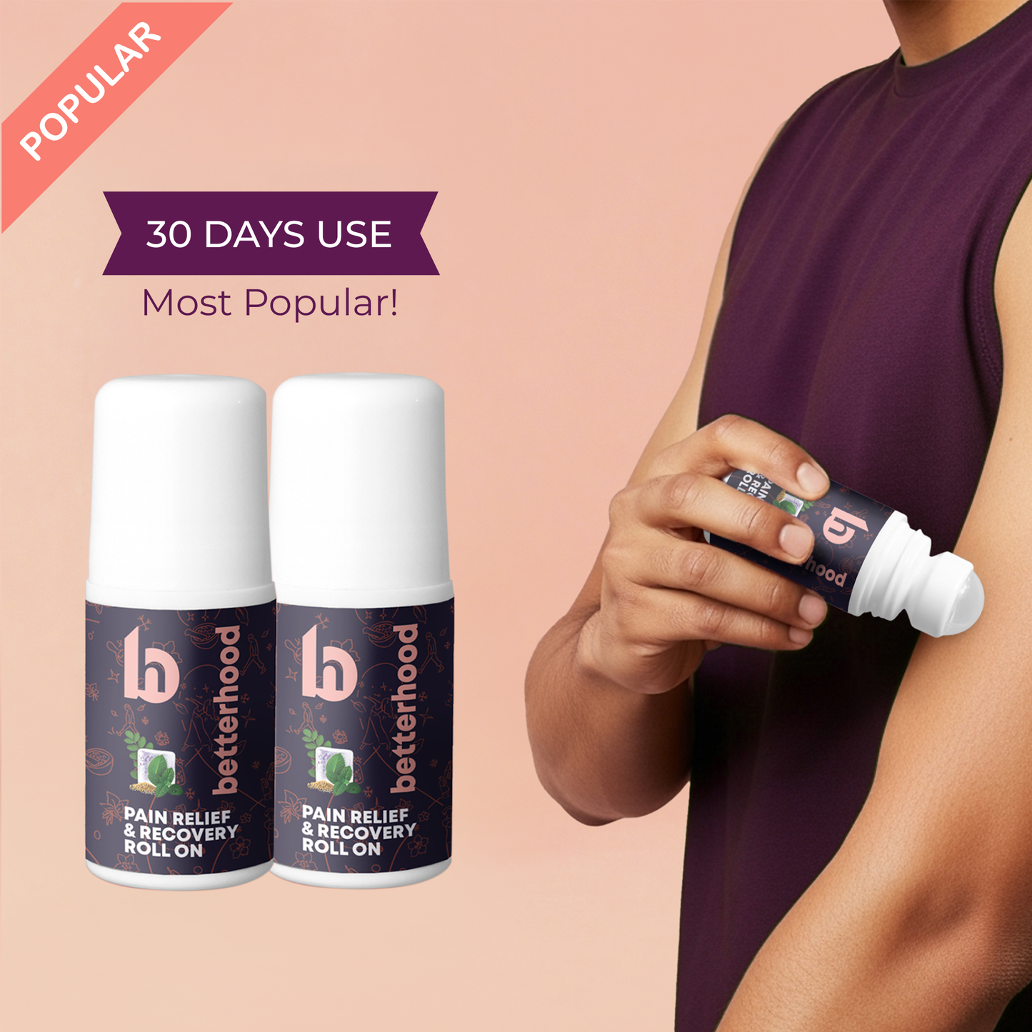 betterhood Pain Relief and Recovery Roll-On (50 ml)