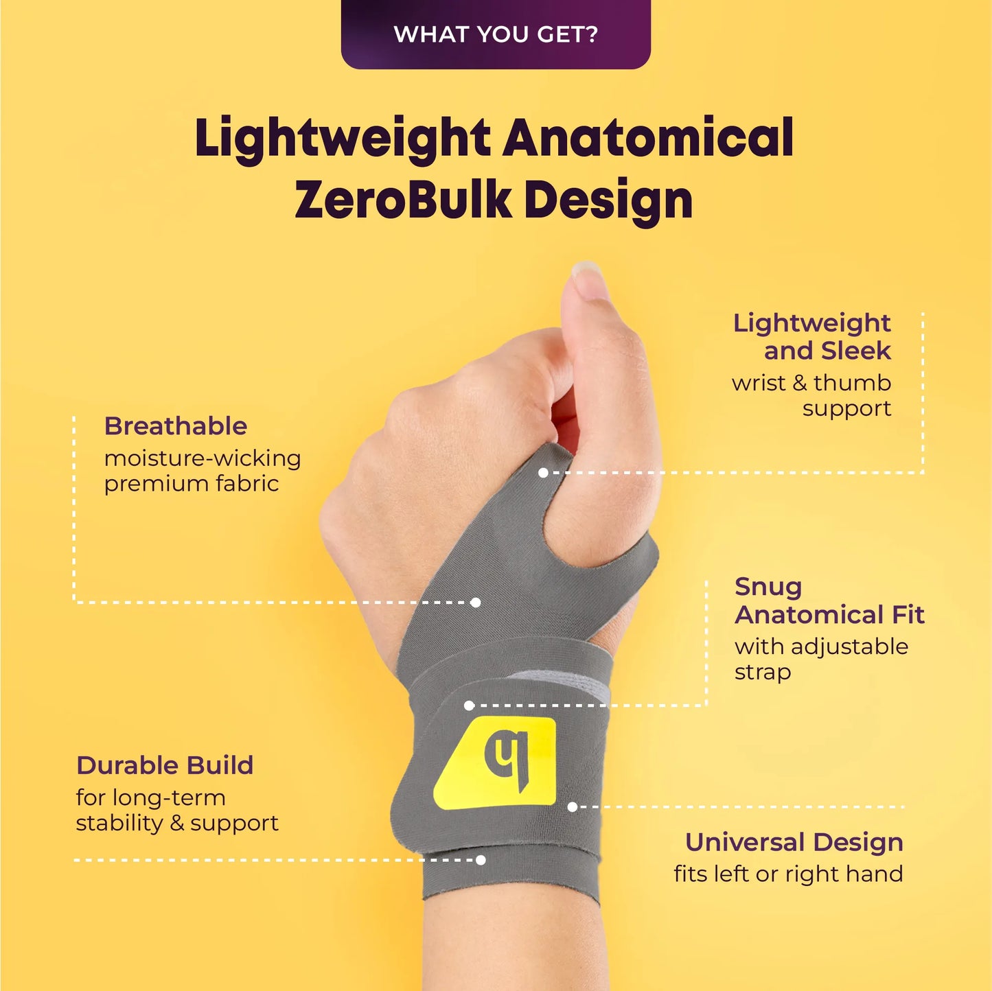 Wrist Support Brace with Thumb Loop for Sports & Recovery