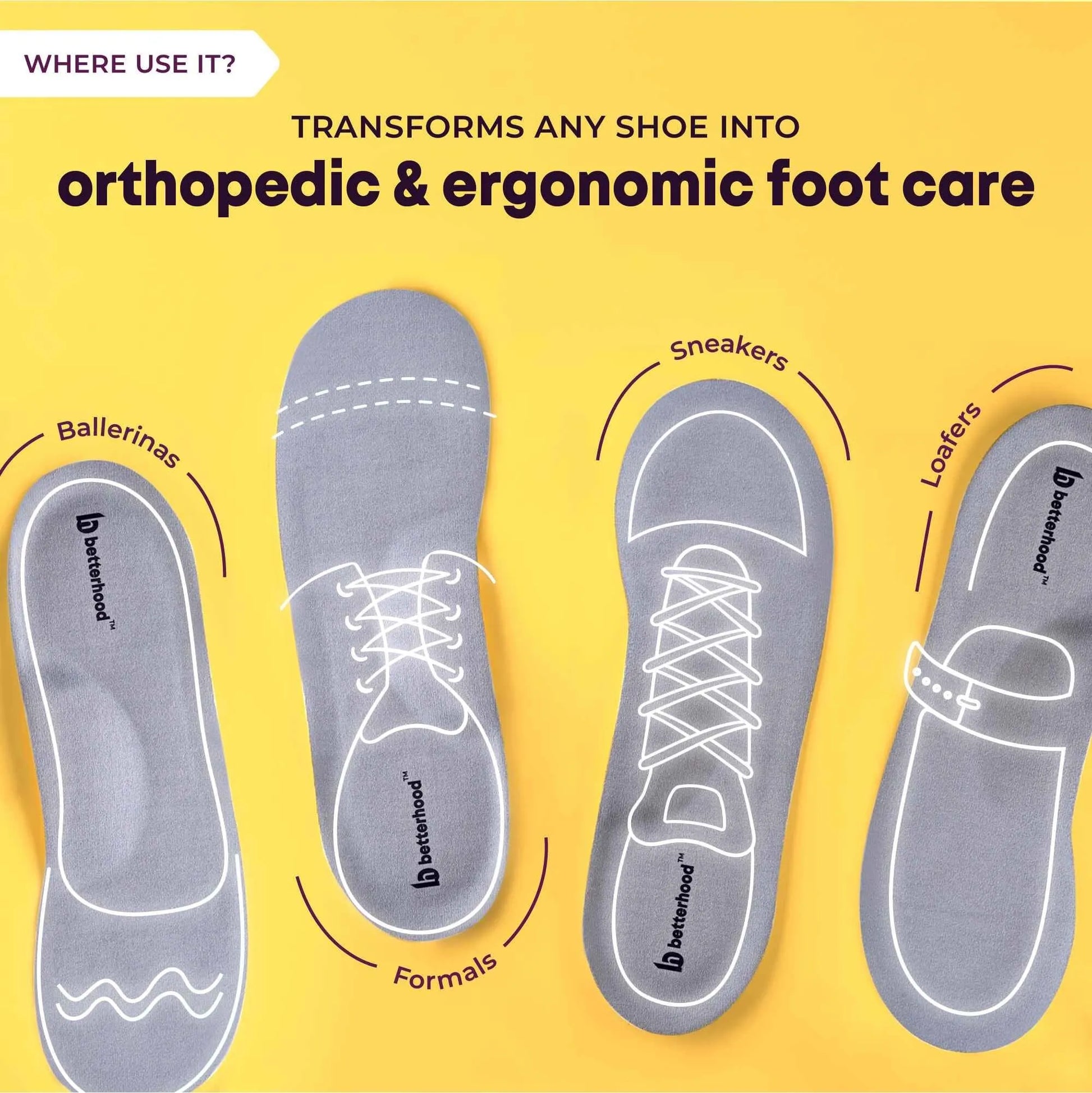 Arch Support Insoles - WHERE USE IT
