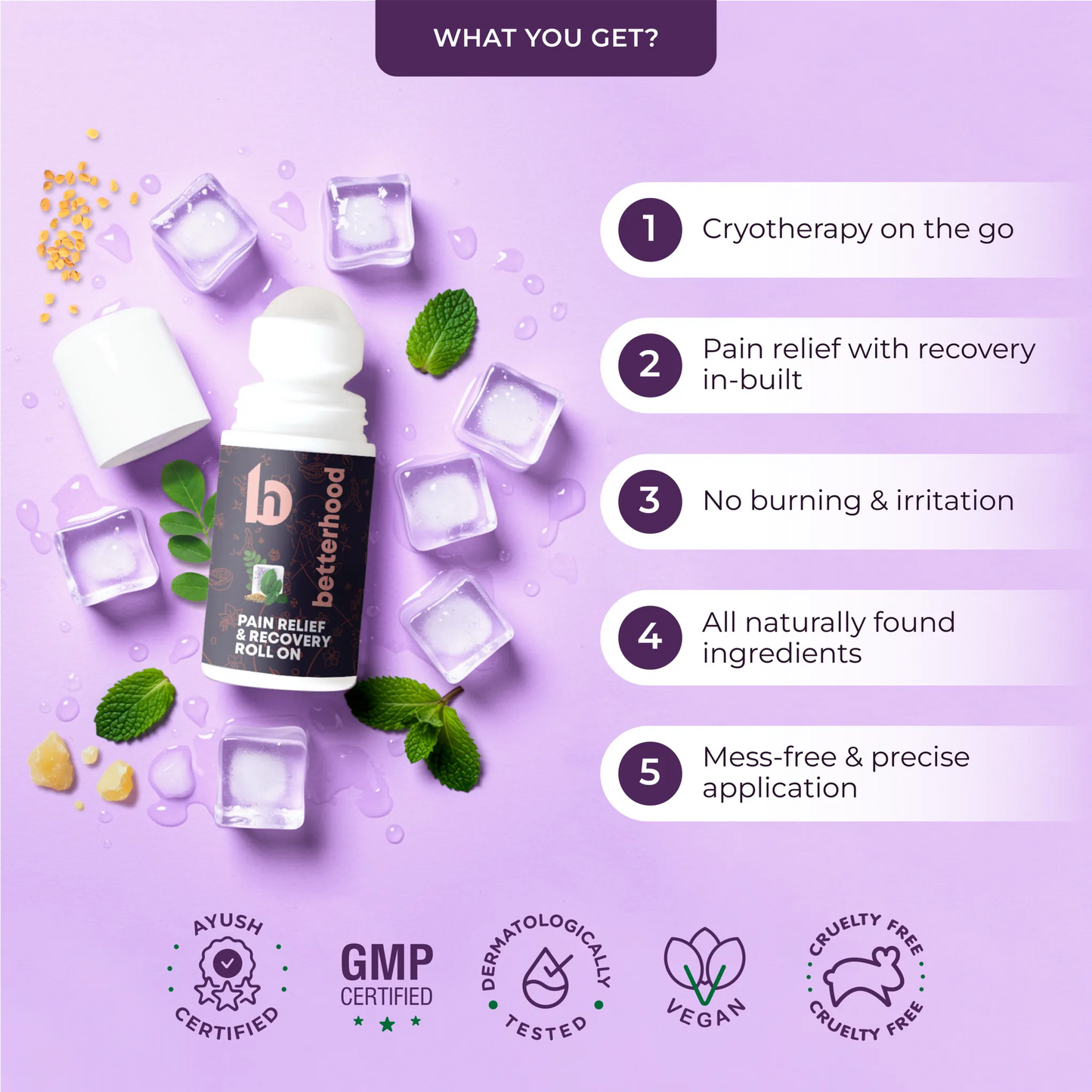 Pain Relief and Recovery Roll-On