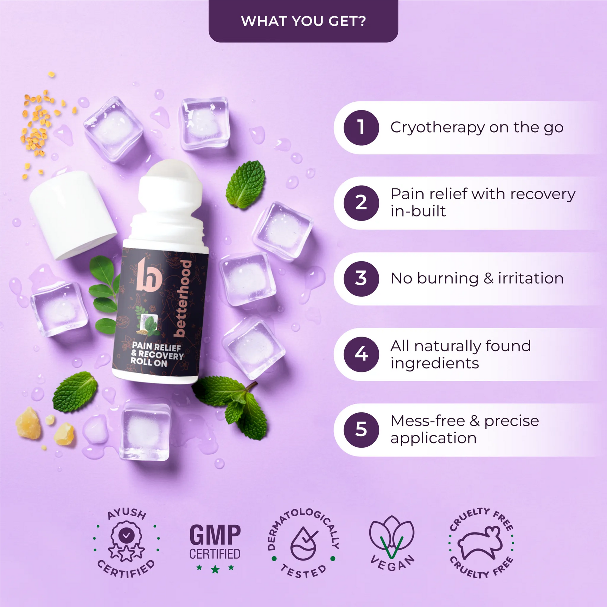 Pain Relief and Recovery Roll-On