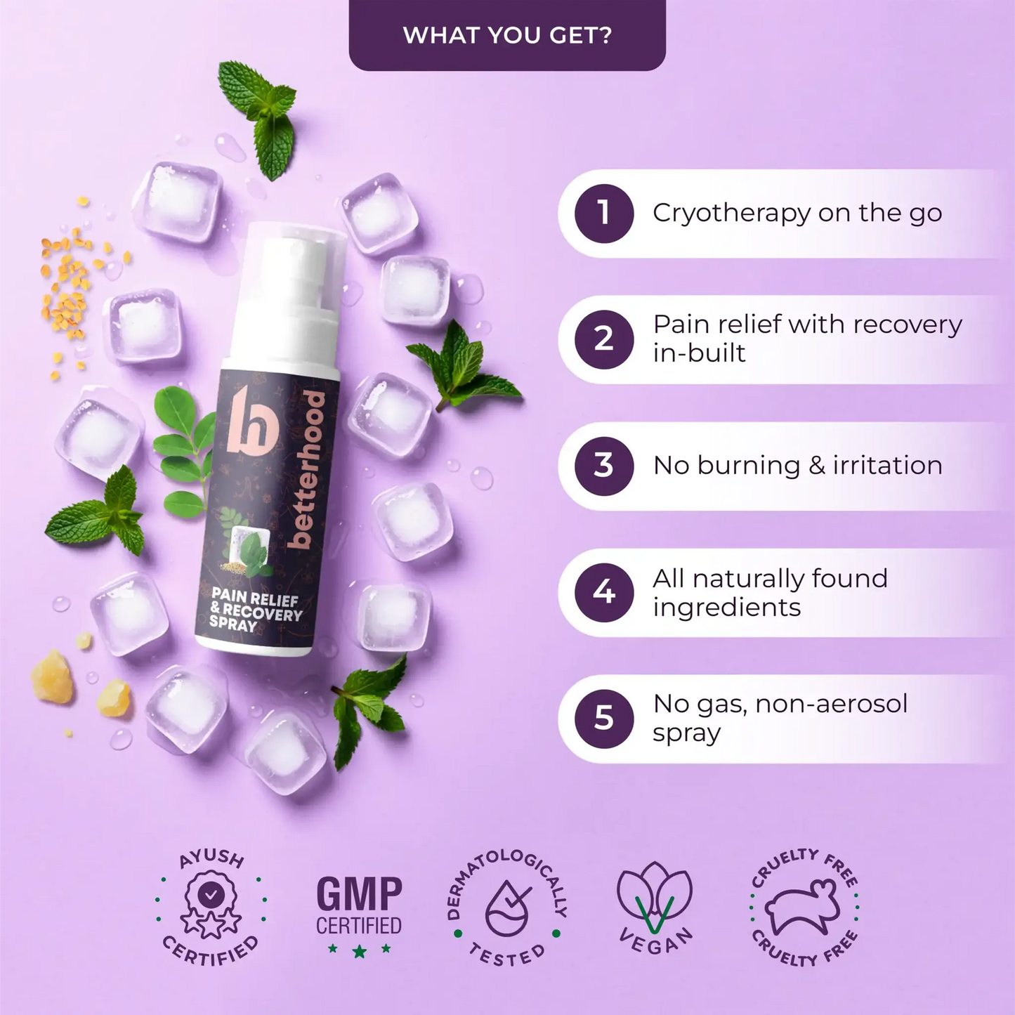 Pain Relief and Recovery Spray