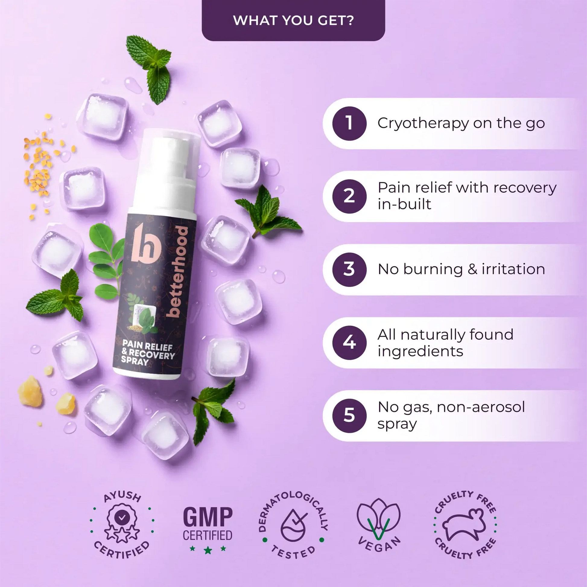 Pain Relief and Recovery Spray