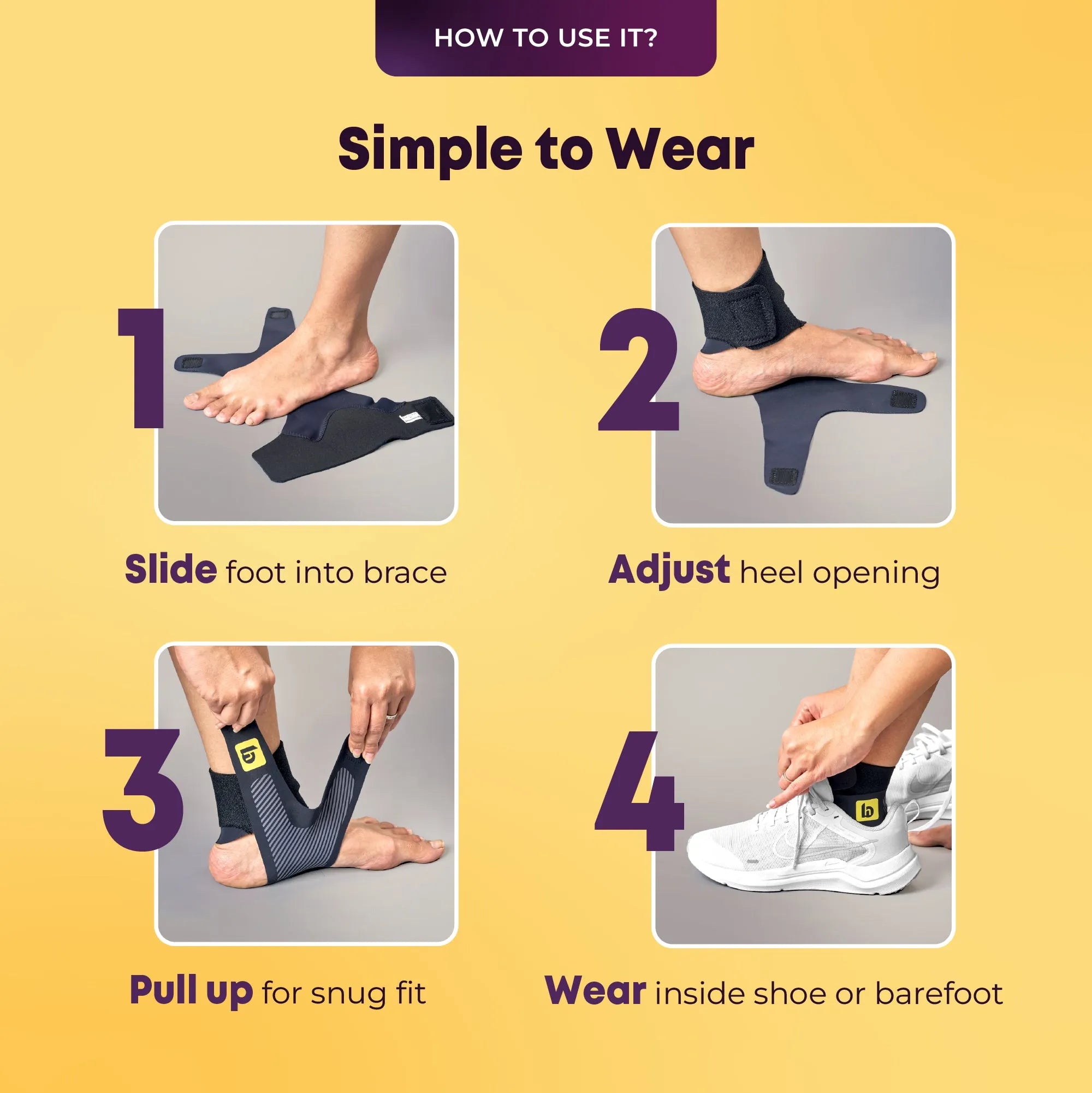 betterhood Premium Breathable Ankle Support Brace features