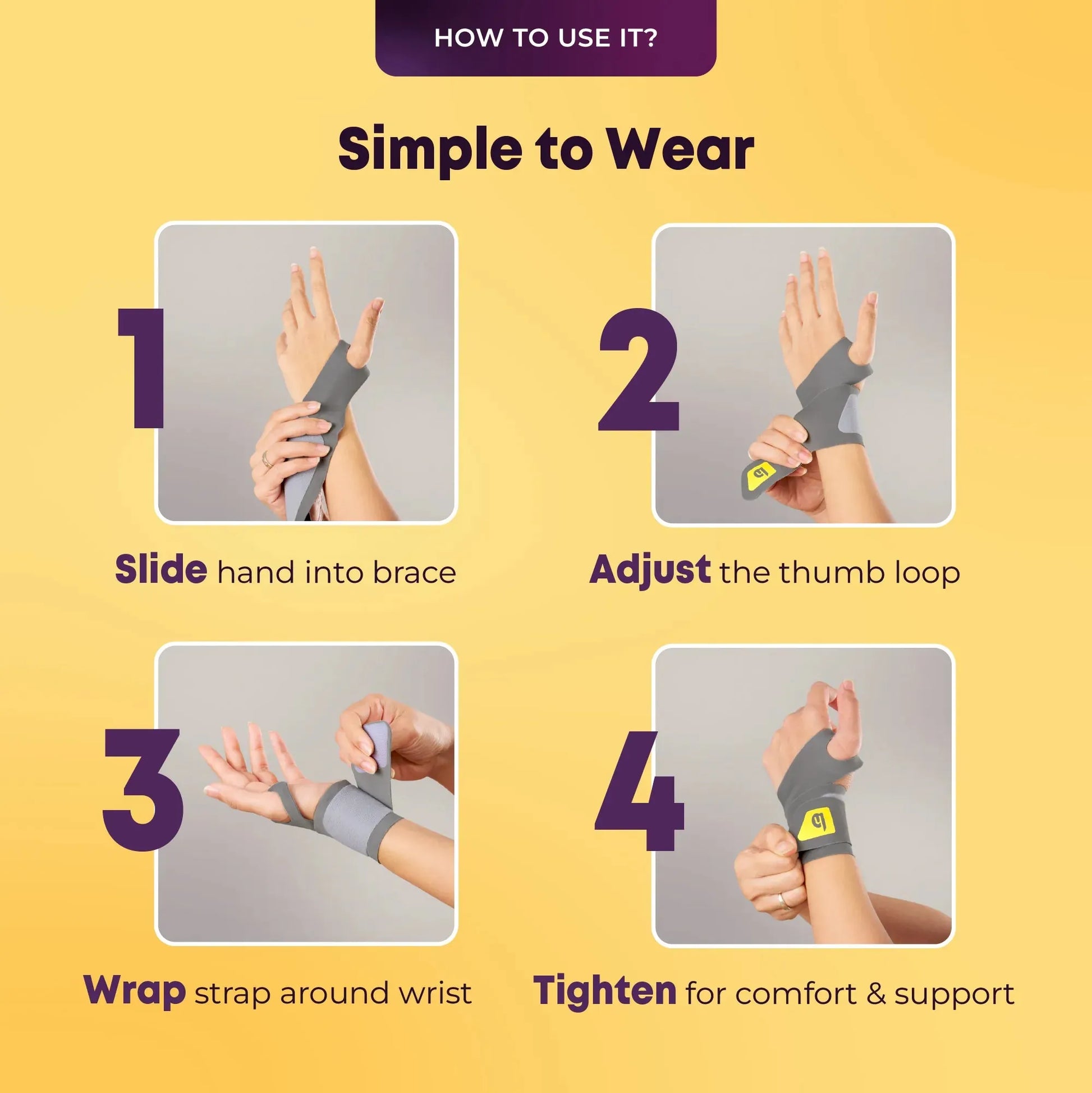 Wrist Support Brace - HOW TO USE IT