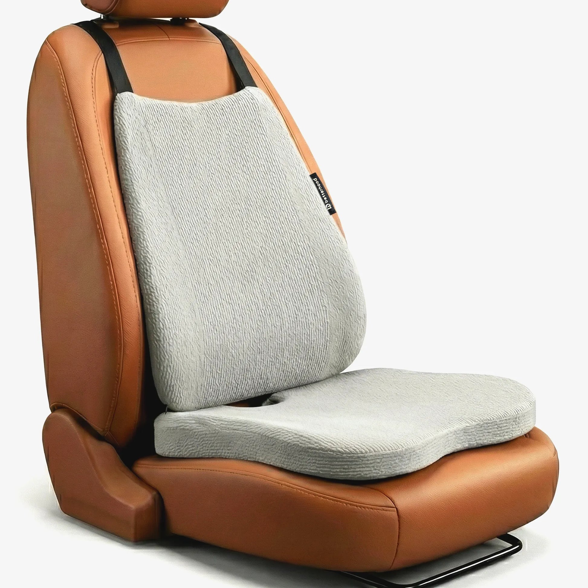Betterhood Car Cushions Combo - Ergonomic Memory Foam Backrest & Seat Cushion