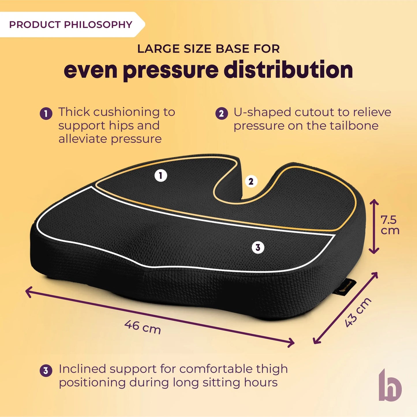 Coccyx Seat Cushion - PRODUCT PHILOSOPHY