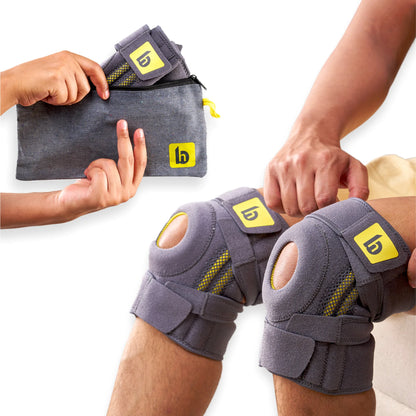 betterhood Premium 4-Strap Knee Brace with Stabilizers