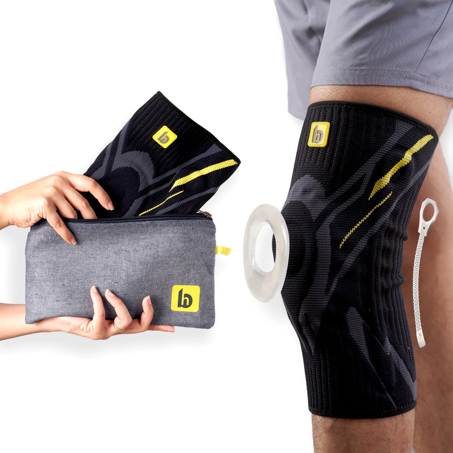 betterhood Knee Sleeve with Stabilizers for Joint Support