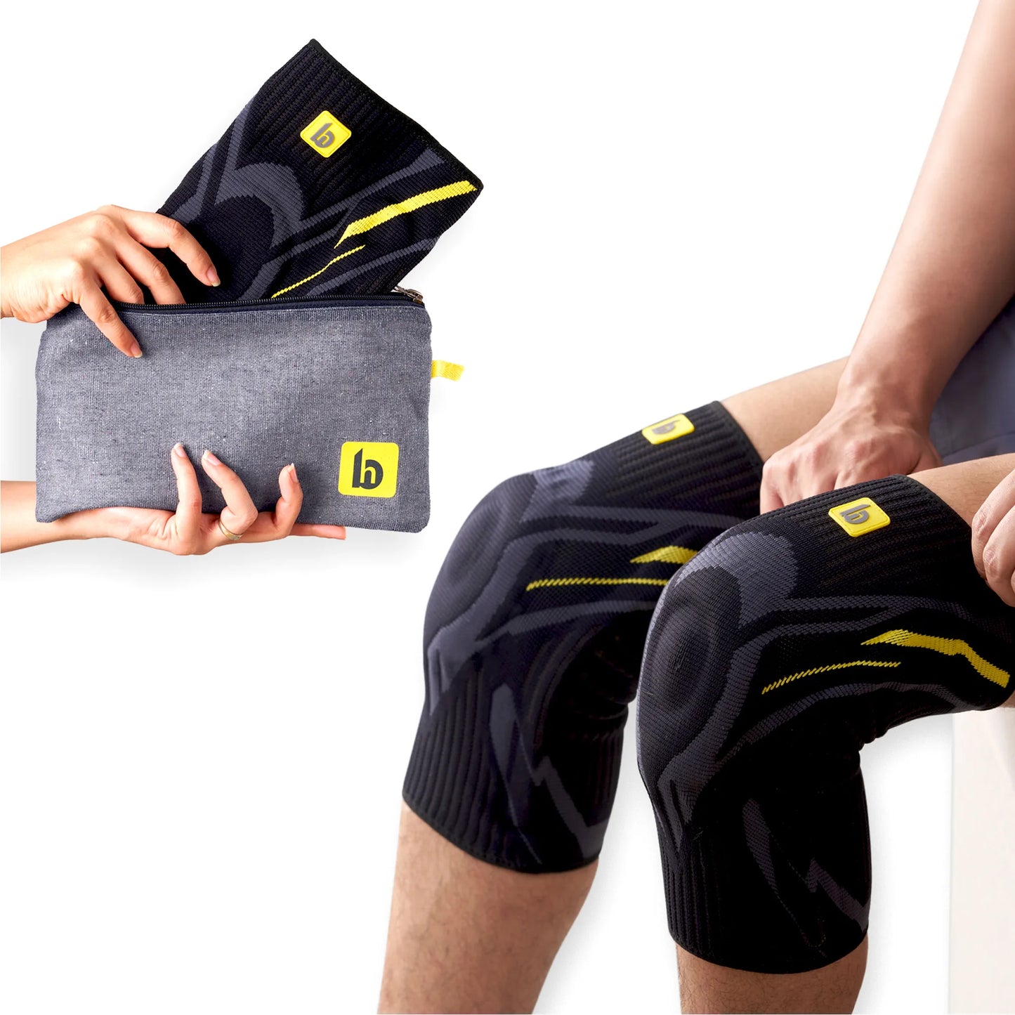 betterhood Knee Sleeve with Stabilizers for Joint Support
