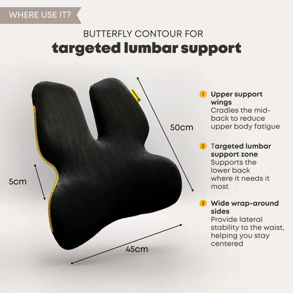 Betterhood Lumbar Backrest Cushion for Chair - Ergonomic Memory Foam Back Support (Copy)
