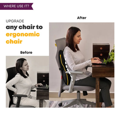 Betterhood Lumbar Backrest Cushion for Chair - Ergonomic Memory Foam Back Support (Copy)
