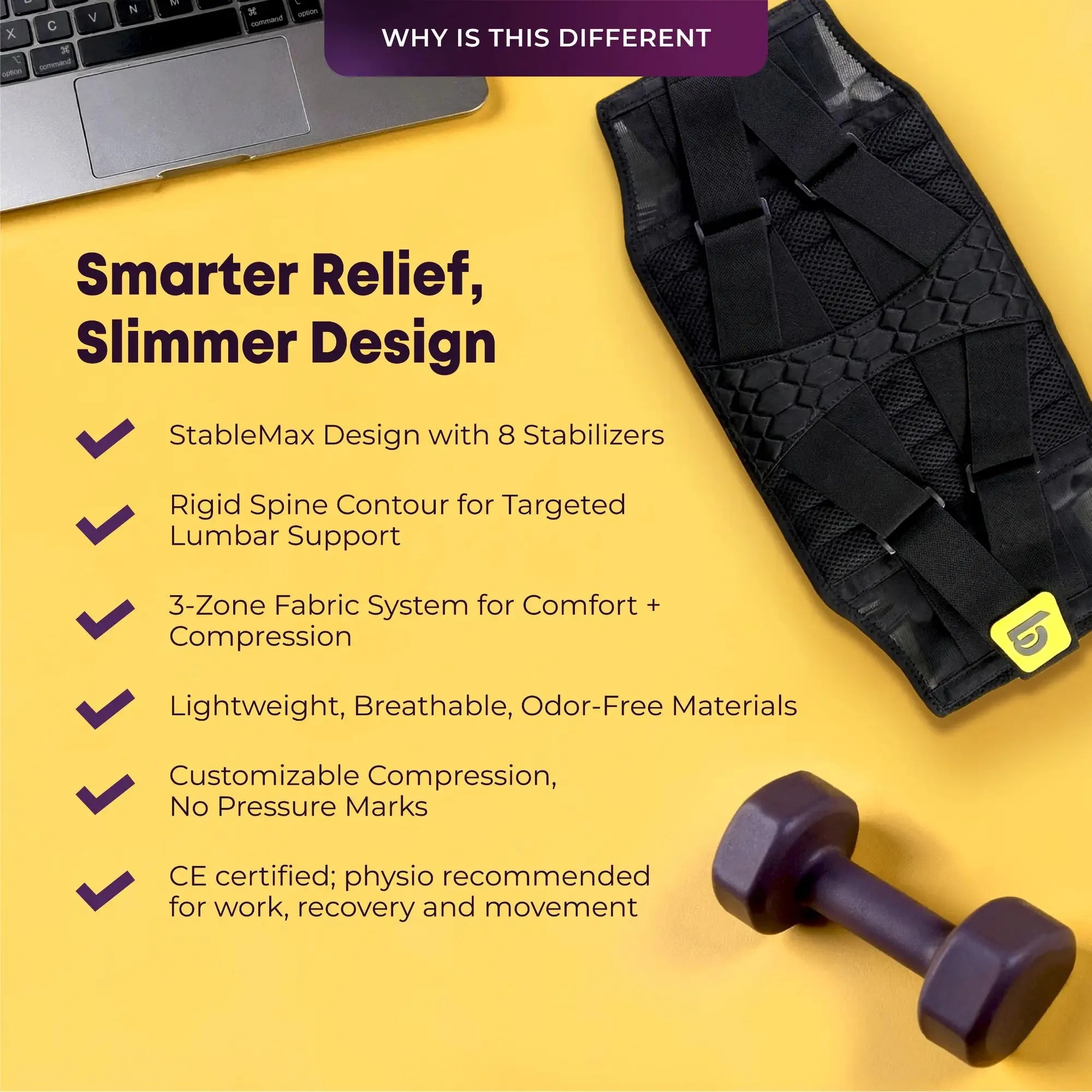 Lumbar Support Belt: 8-Stabilizer Ortho-Grade Back Support features