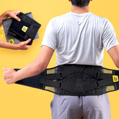 LS Back Support Belt with 8 Stabilizers – Sciatica, Slip Disc Relief & Daily Use