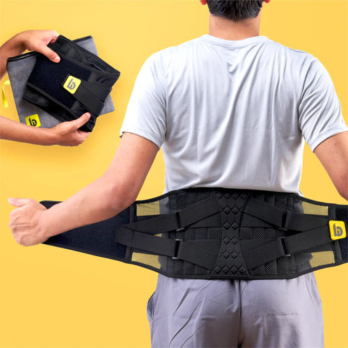 LS Back Support Belt with 8 Stabilizers – Sciatica, Slip Disc Relief & Daily Use